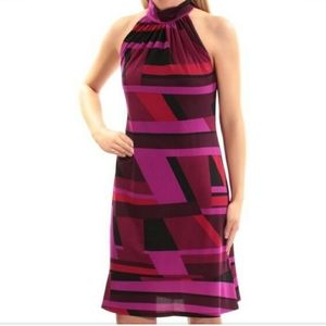 American Living Dress Red Colorblock Shift Mock